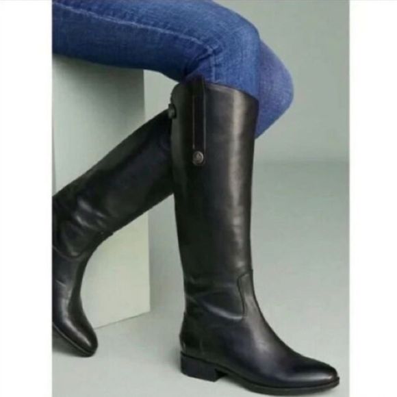 SAM EDELMAN Genuine Leather Wide Calf Penny2 Riding Boots Women’s Sz 8.5W Black - Picture 9 of 15